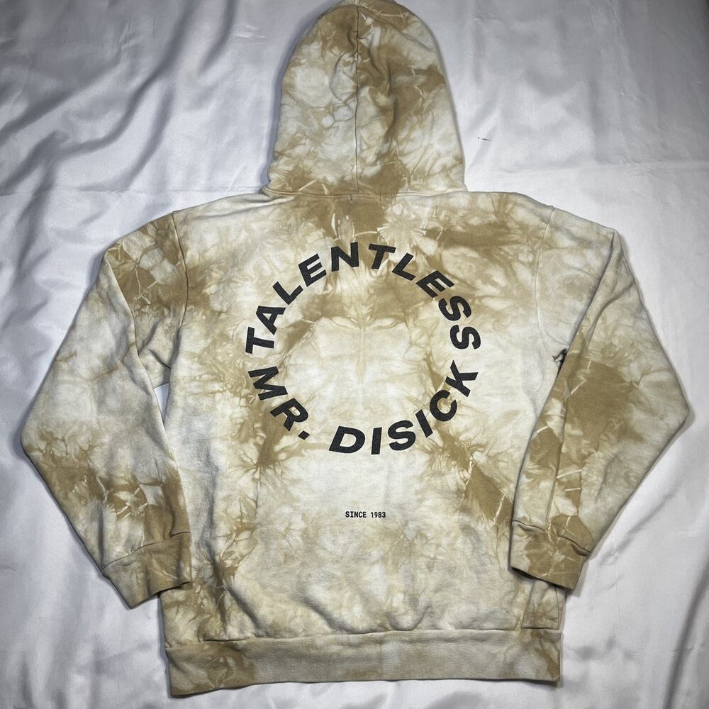 Talentless Men's Hoodie Size M Heavyweight Circle Logo Acid Wash Tan Mr Disick